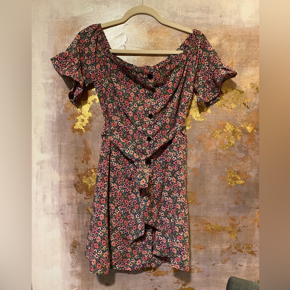 Cute floral summer mini dress